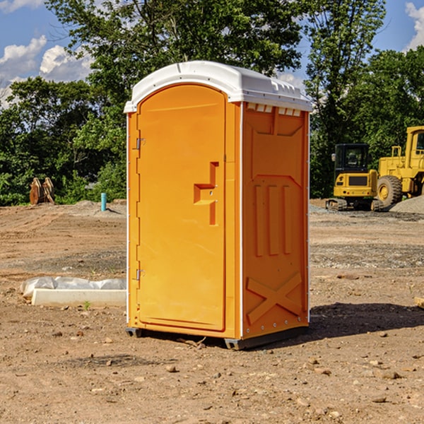 how often are the portable toilets cleaned and serviced during a rental period in Pilgrims Knob